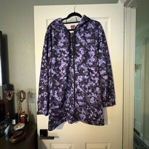 Men's Purple Camouflage Raincoat